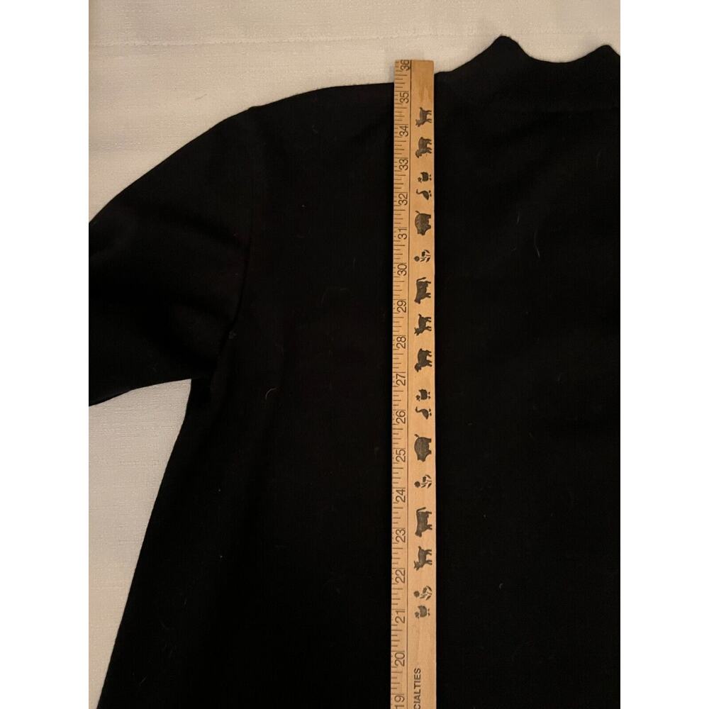 Liz Claiborne Blazer Dress Women's Petite Large Black Wool Embroidered VTG 80s - Picture 11 of 12